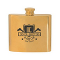5 oz. Stainless Steel Gold Plated Hip Flask